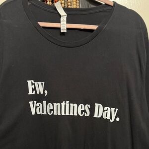 Black Short Sleeve Tee - Ew, Valentines Day